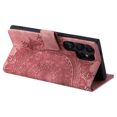 For Samsung Galaxy S25 Ultra Lommebok Deksel Shell Mandala Blomstermønster