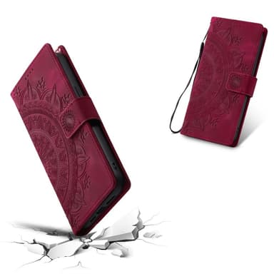For Samsung Galaxy S25 Ultra Lommebok Deksel Shell Mandala Blomstermønster