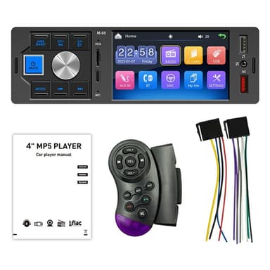 Bilstereo M-60 4,1-tommers HD Touchscreen MP5 Bluetooth Dual USB Reverse Image Player