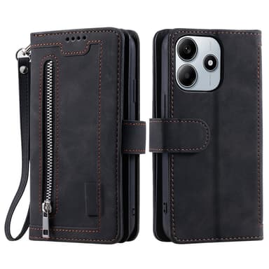 Til Xiaomi Redmi Note 14 4G Deksel med glidelås og 9 kortspor
