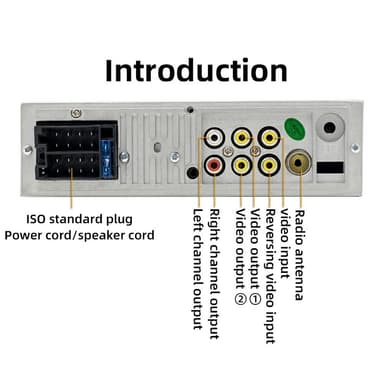 Bilstereo M-60 4,1-tommers HD Touchscreen MP5 Bluetooth Dual USB Reverse Image Player
