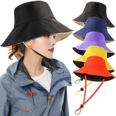 Lue Sun Hat Mesh Cap med bred kant - Oransje