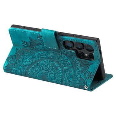 For Samsung Galaxy S25 Ultra Lommebok Deksel Shell Mandala Blomstermønster