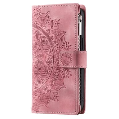 For iPhone 16e  Lommebok Deksel Shell Mandala Blomstermønster
