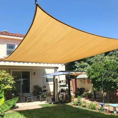 2 x 2 m Solbeskyttelsesnett For Balkong Hage UV-beskyttelse Skyggeskjerm med 5 m tau