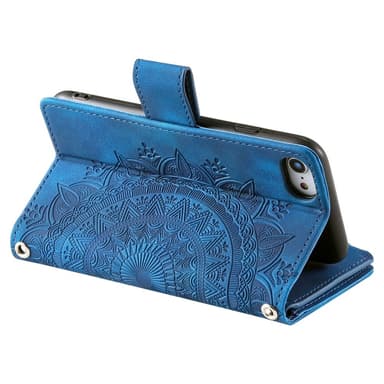For iPhone 16e  Lommebok Deksel Shell Mandala Blomstermønster