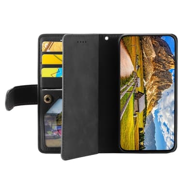 Til iPhone 16e Deksel med Glidelås og 9 Kortspor