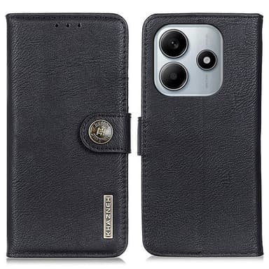 KHAZNEH Til Xiaomi Redmi Note 14 4G Mobiltelefonveske Kowhide Texture Wallet Case