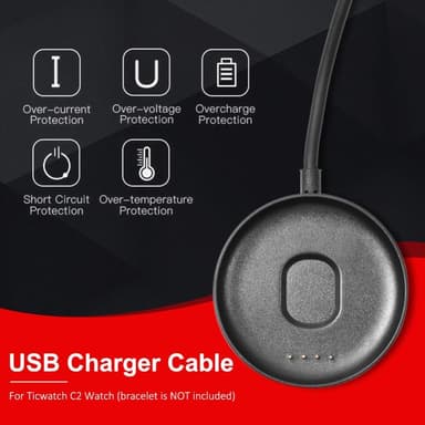 Ticwatch C2 USB-ladekabel/Dock 1m