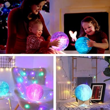 16 farger LED Moonlight Moon Lamp Hjemmeinnredning med fjernkontroll