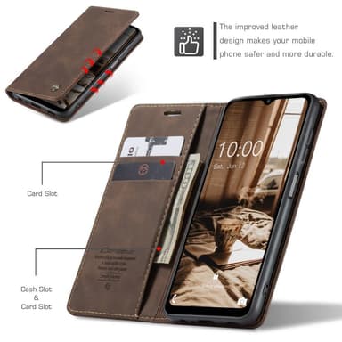 CASEME Lommebok-deksel Samsung Galaxy A34 - Kaffe