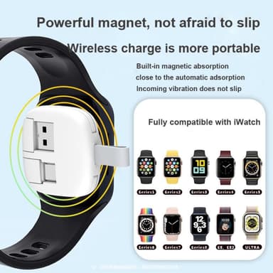 Apple Watch-lader Ladestasjon USB-C + USB-A-kontakt
