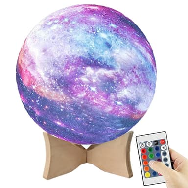 16 farger LED Moonlight Moon Lamp Hjemmeinnredning med fjernkontroll