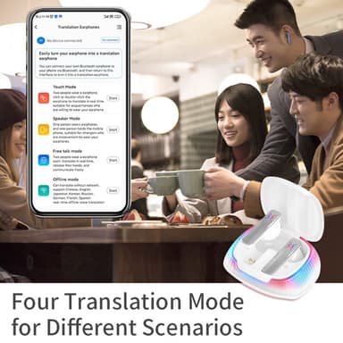Bluetooth Translator Translator 144 språk Sanntids hodetelefoner
