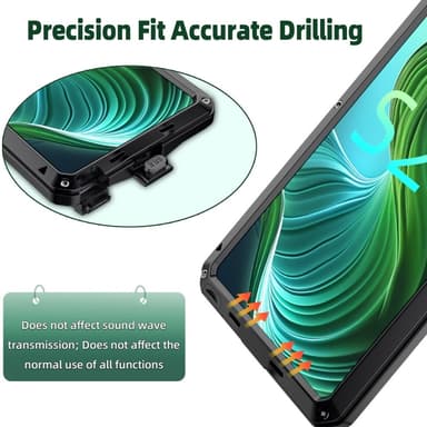 Samsung Galaxy S25 Ultra Heavy Duty silikon + metalldeksel Shell + herdet glass