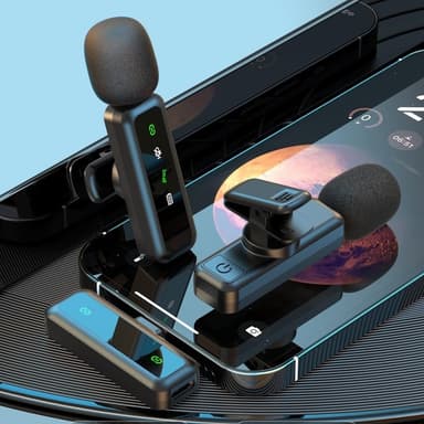 Trådløs Lavalier Mikrofon Støyreduksjon 2 sendere + 1 mottaker - USB-C