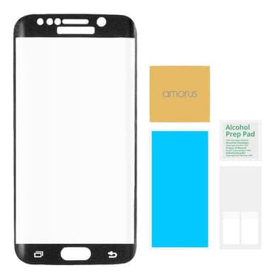 AMORUS Samsung Galaxy S6 Edge Herdet Glass - Svart