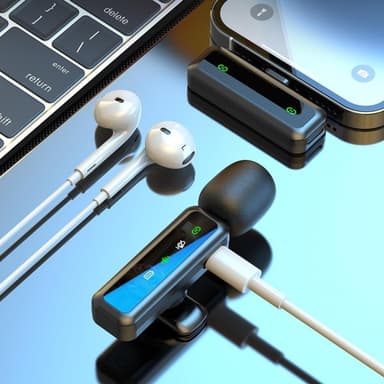 Trådløs Lavalier Mikrofon Støyreduksjon 2 sendere + 1 mottaker - USB-C