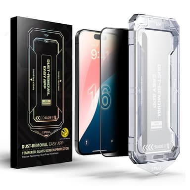 For iPhone 16 Plus/15 PlusAnti-Spy Privacy Skjermbeskytter i Herdet Glass