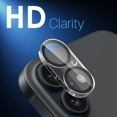 NORTHJO 2-Pack kameralinsedeksel til iPhone 16/16 Plus, herdet glass