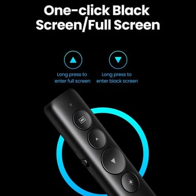 Wireless Presenter Oppladbar multifunksjonsfjernkontroll laserpeker