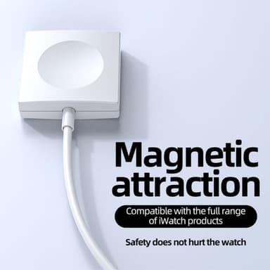 Apple Watch Trådløs Lader Smart Watch Ladestasjon - Svart