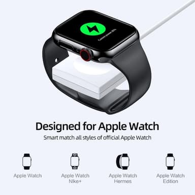 Apple Watch Trådløs Lader Smart Watch Ladestasjon - Svart