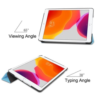 Apple iPad 10.2 2021/2020/2019 Slim Fit Trifoldbart Deksel - Lyseblå