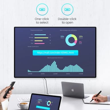 Wireless Presenter Oppladbar multifunksjonsfjernkontroll laserpeker