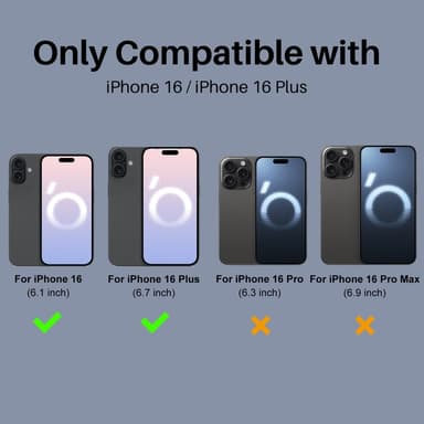 NORTHJO 2-Pack kameralinsedeksel til iPhone 16/16 Plus, herdet glass