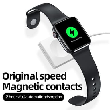 Apple Watch Trådløs Lader Smart Watch Ladestasjon - Svart