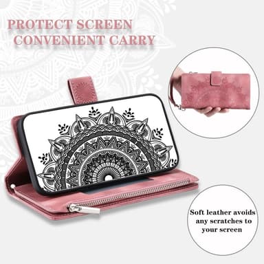 For Samsung Galaxy A26 / A16  Lommebok Deksel Shell Mandala Blomstermønster