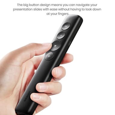 Wireless Presenter Oppladbar multifunksjonsfjernkontroll laserpeker