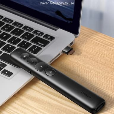 Wireless Presenter Oppladbar multifunksjonsfjernkontroll laserpeker