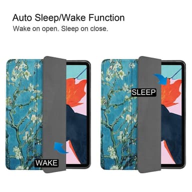 Apple iPad Air (2020) (2022) Trippeldeksel med smal passform - Tre med blomster
