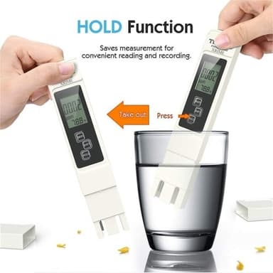 3-i-1 digital detektortest for vannkvalitet LCD TDS EC TEMP testpenn
