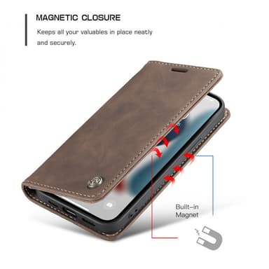 CASEME Lommebok-deksel iPhone 13 - Kaffe
