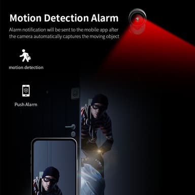 WiFi-sikkerhetskamera Night Vision Motion Detection 130 graders vidvinkel overvåking