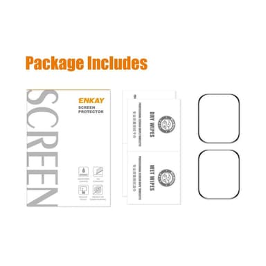 Apple Watch Series 7 45mm Enkay herdet glass med 2 stk