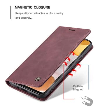 CASEME Lommebok-deksel Samsung Galaxy S21 Ultra - Vinrød