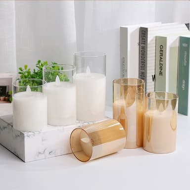 3stk Moving Flame Candle Light Decor LED-lys med fjernkontroll
