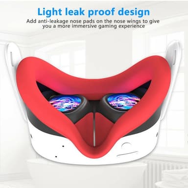 For Meta Quest 3S VR silikonveske Anti-svette ansiktspute beskyttelsesdeksel - hvit