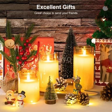 3stk Moving Flame Candle Light Decor LED-lys med fjernkontroll