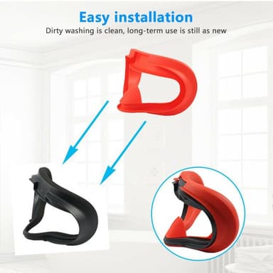 For Meta Quest 3S VR silikonveske Anti-svette ansiktspute beskyttelsesdeksel - hvit