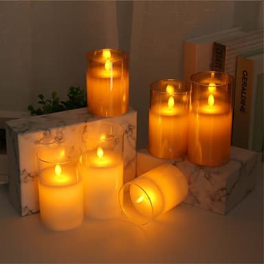 3stk Moving Flame Candle Light Decor LED-lys med fjernkontroll