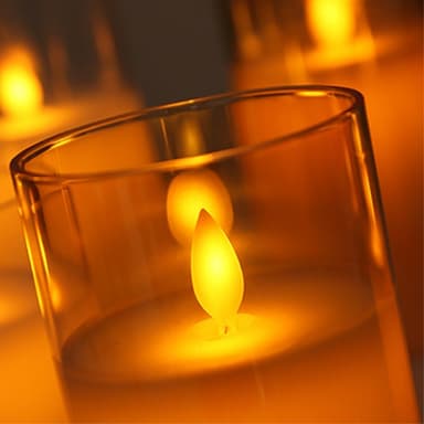 3stk Moving Flame Candle Light Decor LED-lys med fjernkontroll
