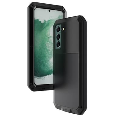 Samsung Galaxy S22 Silikonmetall Hybrid Deksel Herdet Glass Anti-støv