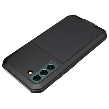 Samsung Galaxy S22 Silikonmetall Hybrid Deksel Herdet Glass Anti-støv