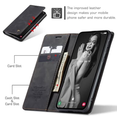 CASEME Lommebok-deksel Samsung Galaxy A56 5G - Svart