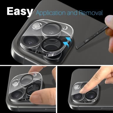 NORTHJO 2-Pack kameralinsedeksel til iPhone 16 Pro/16 Pro Max, herdet glass